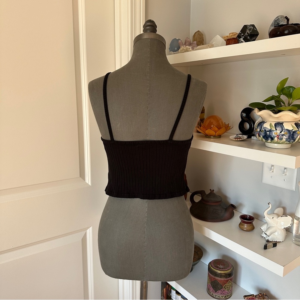 Divided Ribbed Tank Top - Picture 2 of 4